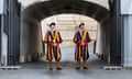 Two Swiss Guards monitor to the Vatican